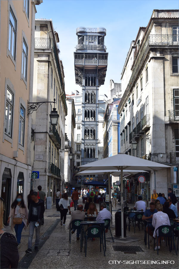 Lissabon, Portugal, Elevador, Santa