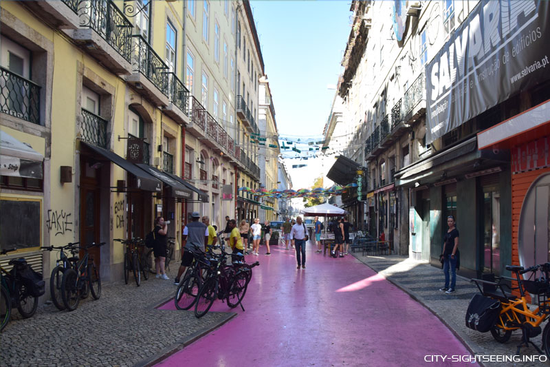 Lissabon, Portugal, Pink Street