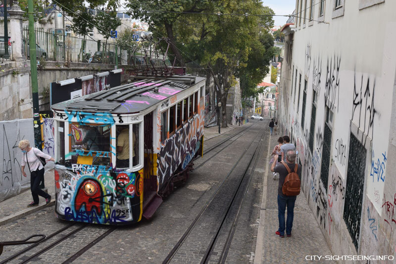 Lissabon, Portugal, Sehenswürdigkeiten, Standseilbahn