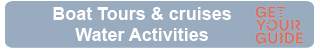 Boat tours, water activities, Sightseeing cruises